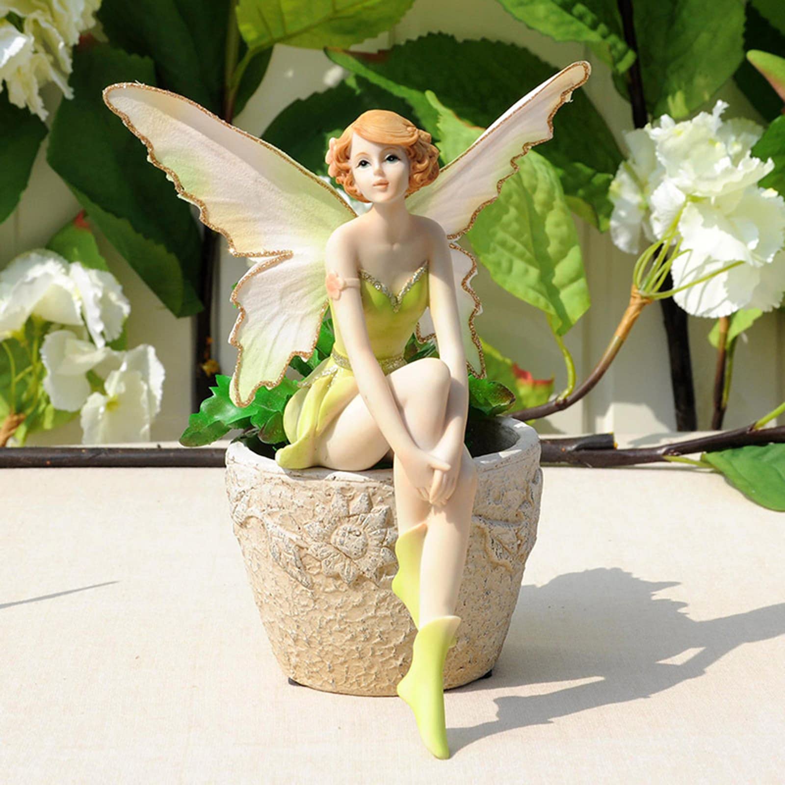Amazon.co.jp: PETSOLA 妖精ミニチュア妖精置物ピクシー天使像庭の装飾